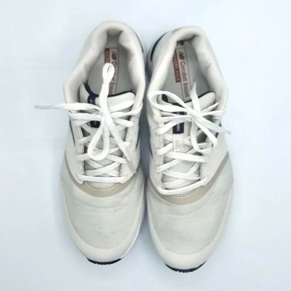 New Balance Women Sneakers 8 Cream Black Cushioned Running Shoes